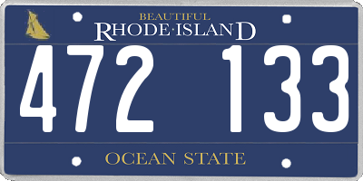 RI license plate 472133
