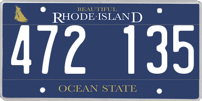 RI license plate 472135