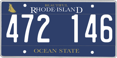 RI license plate 472146