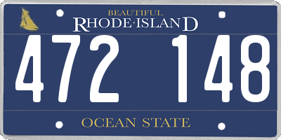 RI license plate 472148