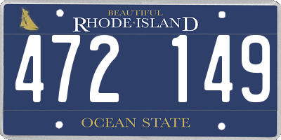 RI license plate 472149