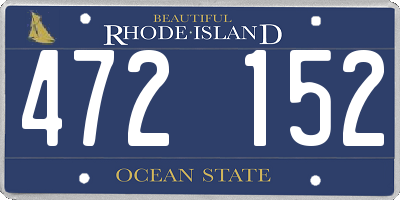 RI license plate 472152