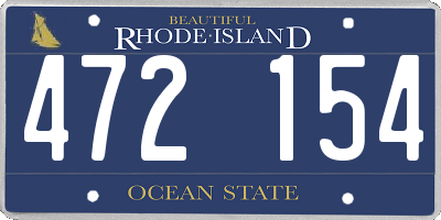 RI license plate 472154