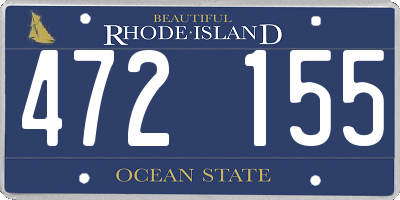 RI license plate 472155