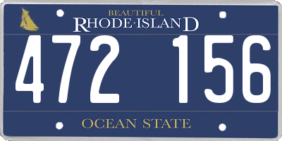 RI license plate 472156