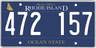 RI license plate 472157