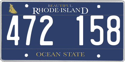RI license plate 472158