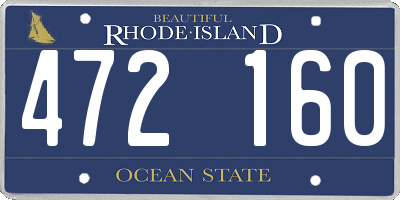 RI license plate 472160
