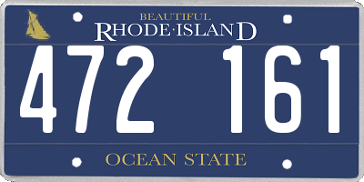 RI license plate 472161