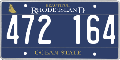 RI license plate 472164