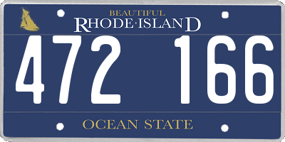 RI license plate 472166