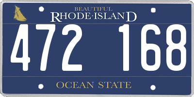 RI license plate 472168