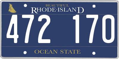 RI license plate 472170