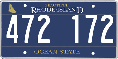 RI license plate 472172