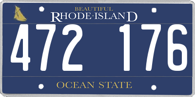 RI license plate 472176