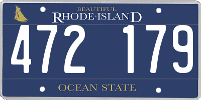 RI license plate 472179