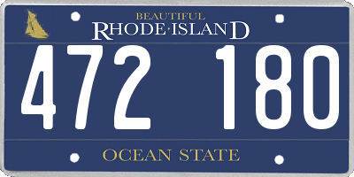 RI license plate 472180