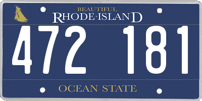 RI license plate 472181