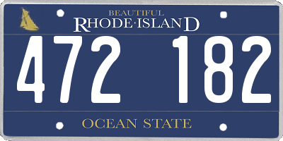RI license plate 472182
