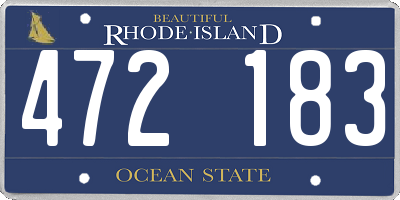 RI license plate 472183