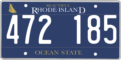 RI license plate 472185