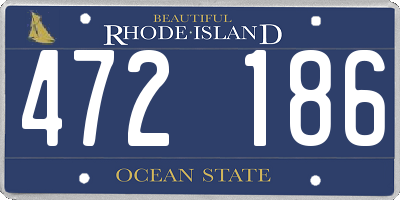RI license plate 472186