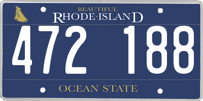 RI license plate 472188