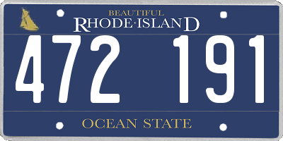 RI license plate 472191