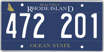 RI license plate 472201