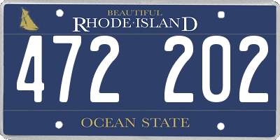 RI license plate 472202
