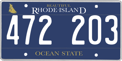 RI license plate 472203