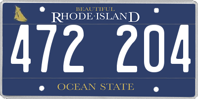 RI license plate 472204