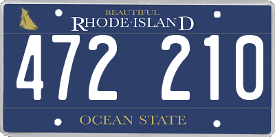 RI license plate 472210
