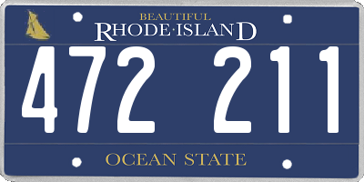 RI license plate 472211