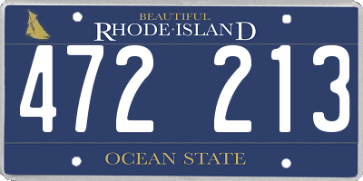 RI license plate 472213