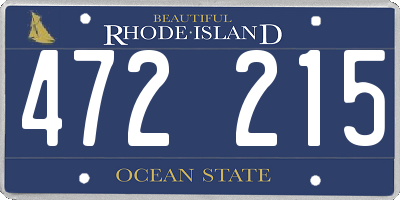 RI license plate 472215