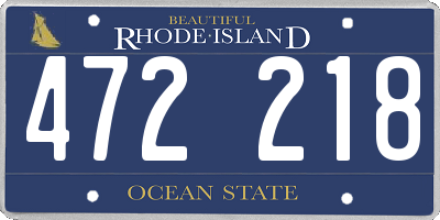 RI license plate 472218