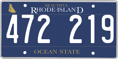 RI license plate 472219