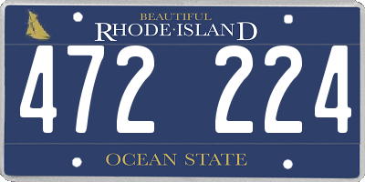RI license plate 472224