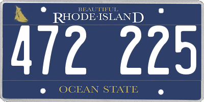 RI license plate 472225