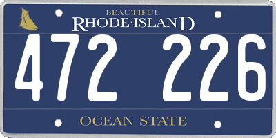 RI license plate 472226
