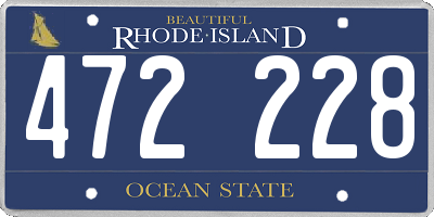 RI license plate 472228