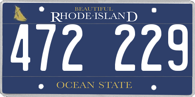 RI license plate 472229