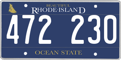RI license plate 472230