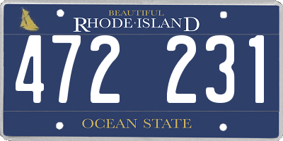 RI license plate 472231