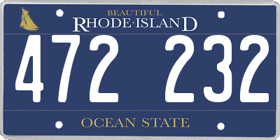 RI license plate 472232