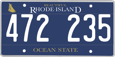 RI license plate 472235