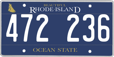 RI license plate 472236
