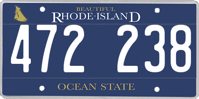 RI license plate 472238