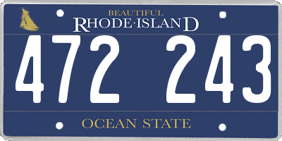 RI license plate 472243